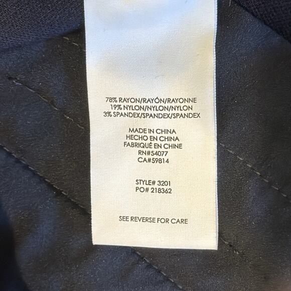 CAbi Women's Ava Slim Ankle Stretch Trouser Pant Navy Size 12 - Picture 8 of 9